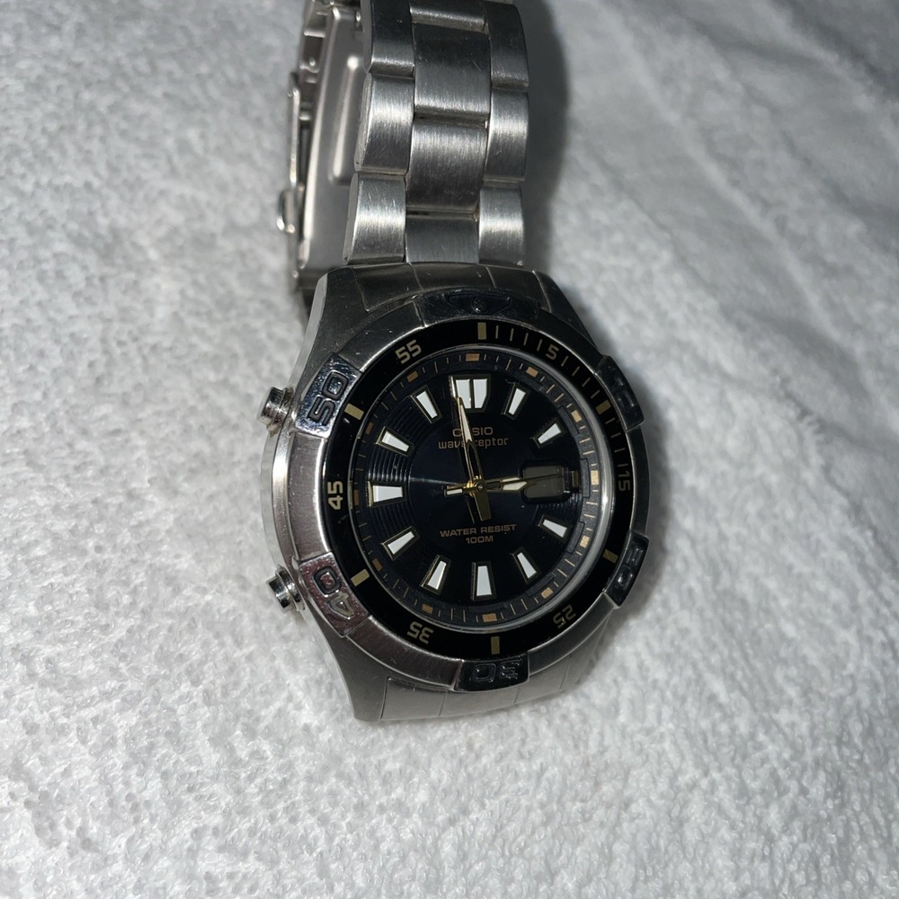 CASIO WAVE CEPTOR #4756 WVQ-142A Men's Watch Alarm 44mm Needs Battery #1